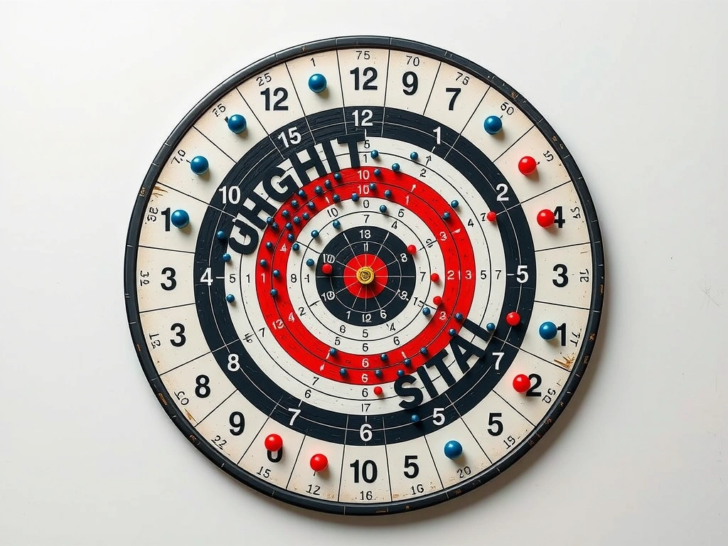 Target/dartboard analogy: high-bias shots clustered off-center, high-variance shots scattered, low-bias low-variance clustered on bullseye; labels underfitting vs overfitting; small note that loss/LR/runtime are different concepts.