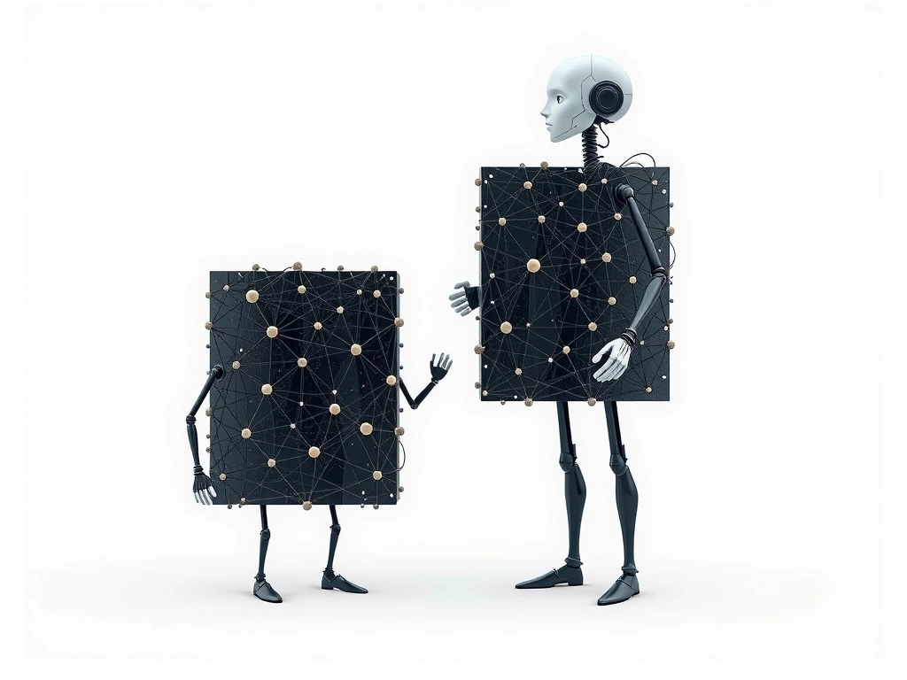Hybrid AI composition: symbolic reasoning block plus machine learning block producing a joint decision; optional other modules; not equal to human-in-the-loop only or a single neural net.