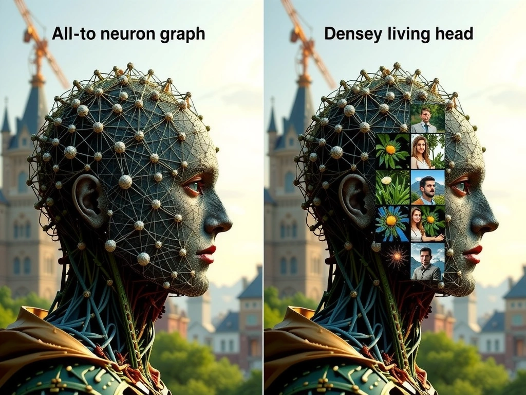 Side-by-side: fully connected all-to-all neuron graph vs convolutional sliding filter on image patch with shared kernel weights; labels for local receptive field, weight sharing, and typical CNN stack then dense head.