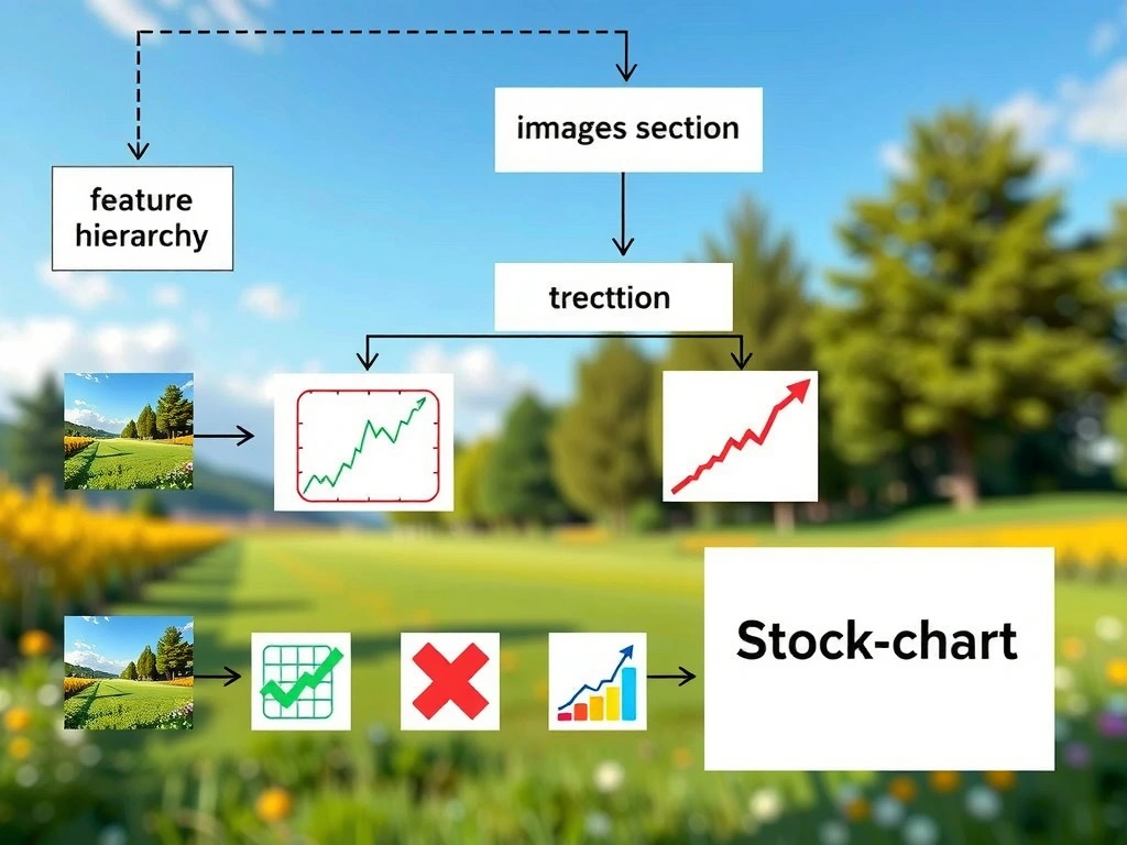 CNN vision pipeline: image input, conv feature hierarchy, outputs for classification and bounding-box detection; crossed-out icons for tabular segmentation, stock charts, and text generation as non-canonical uses.
