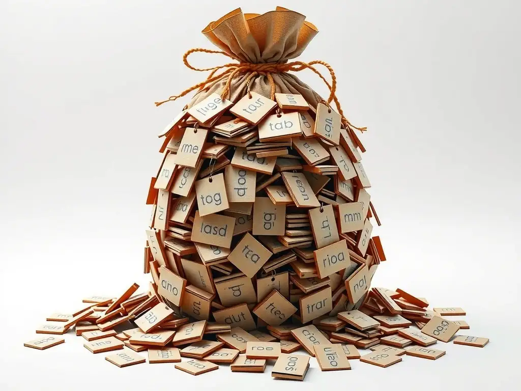 Bag-of-words limitation: document tokens poured into an unordered bag becoming a count vector; contrast with ordered sentence preserving "dog bites man" vs "man bites dog"; call out lost order and semantics vs myths about cost and scale.