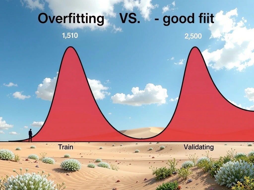 Overfitting vs underfitting vs good fit: train and validation loss curves diverging; capacity and regularization dial; remedies list more data, weight decay, dropout, early stopping; misconception callouts for adding features and calling the gap underfitting.