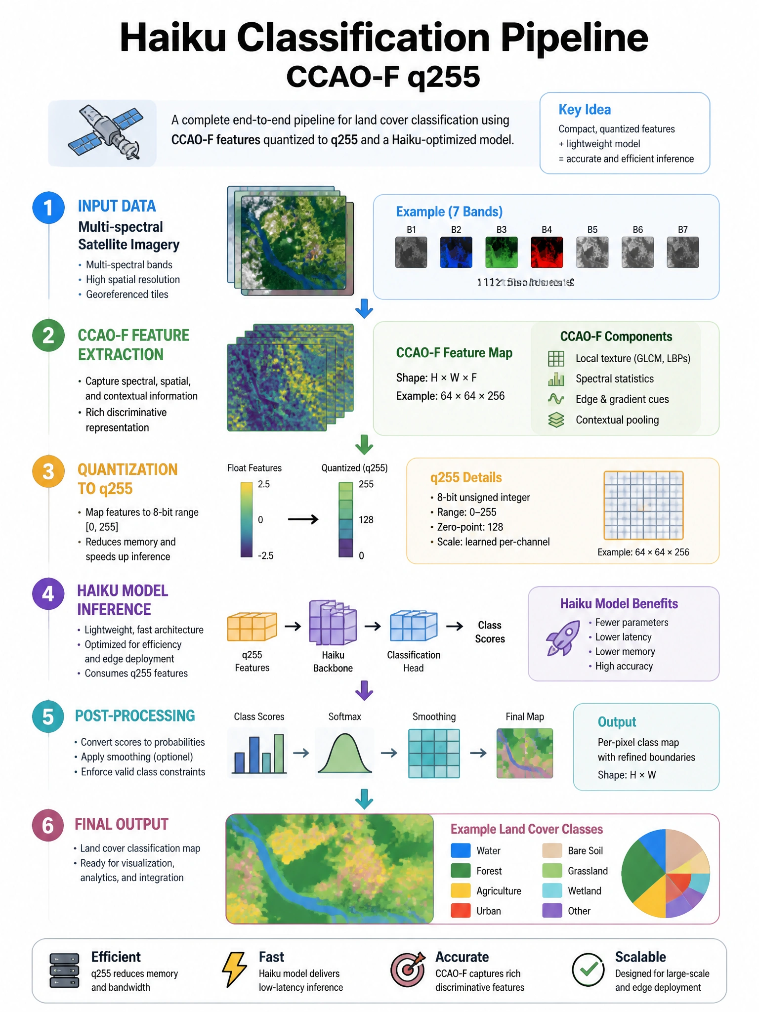 Educational infographic 1024x768 Haiku classification pipeline. CCAO-F q255.