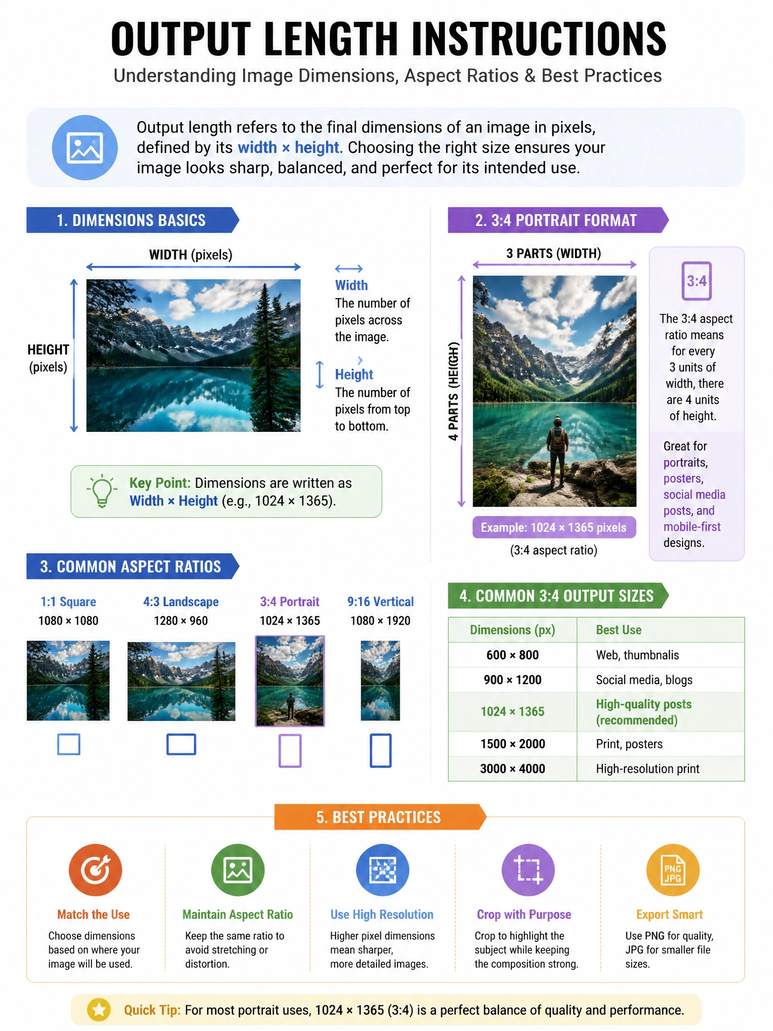 Educational infographic 1024x768 output length instructions. CCAO-F q297.