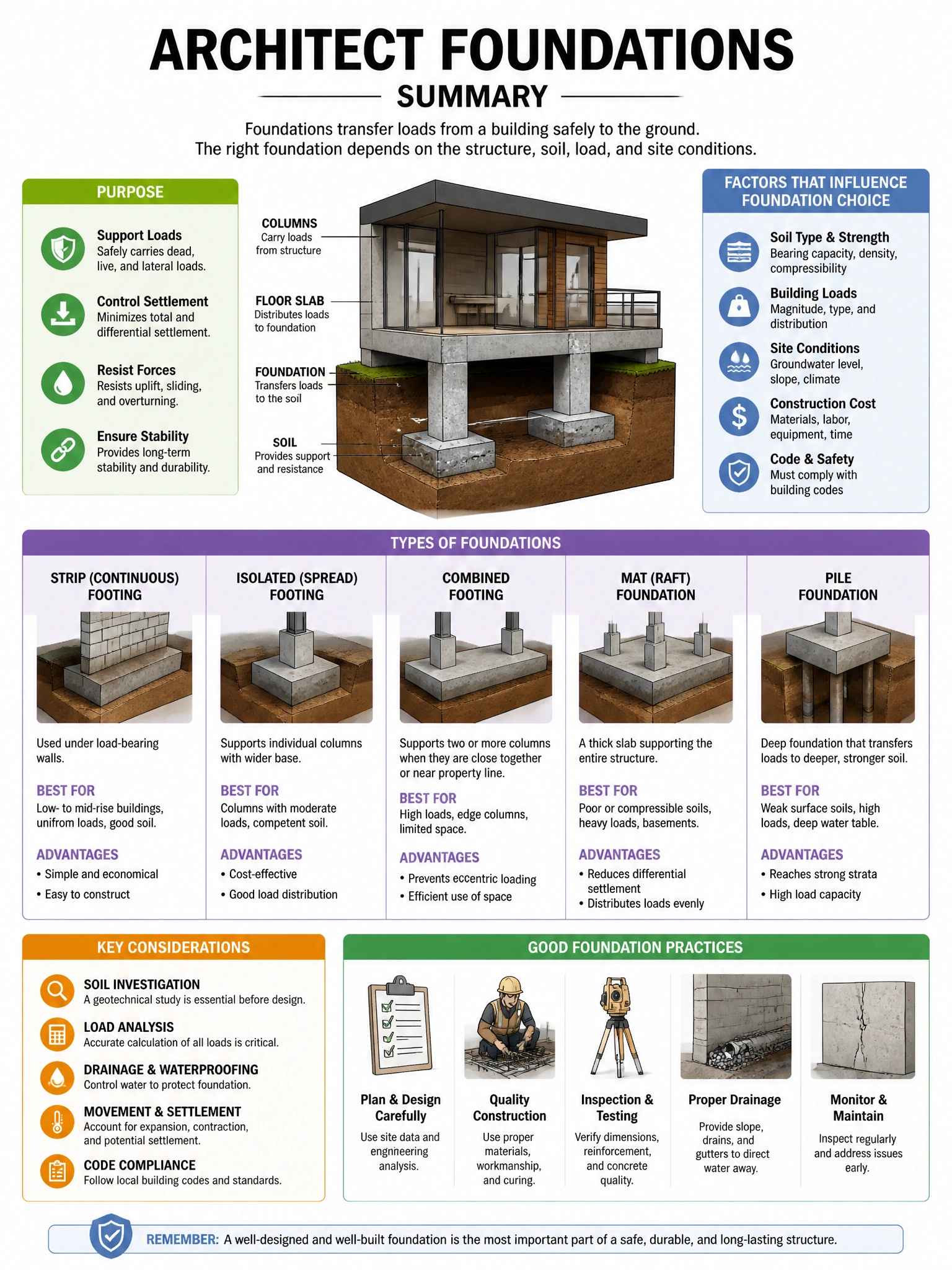 Educational infographic 1024x768 architect foundations summary. CCAO-F q300.