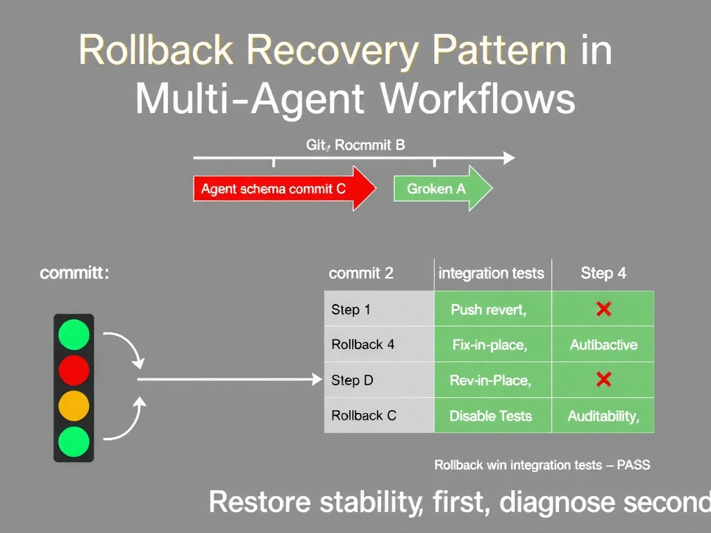 2048x1536 educational infographic titled 'Responding to Degraded Coordination'. Diagram: 5 agents running → Agent 3 stops (heartbeat timeout) → Orchestrator detects stall → terminates Agent 3 → redistributes Agent 3 tasks to Agents 1 and 2 → logs failure → workflow completes. Timeline showing stall detection within 30s of timeout. Anti-patterns: wait forever (workflow blocked), cancel all (wasted work), submit partial (false completion). Heartbeat monitoring chart showing agent 3 flatline. GitHub dark theme.