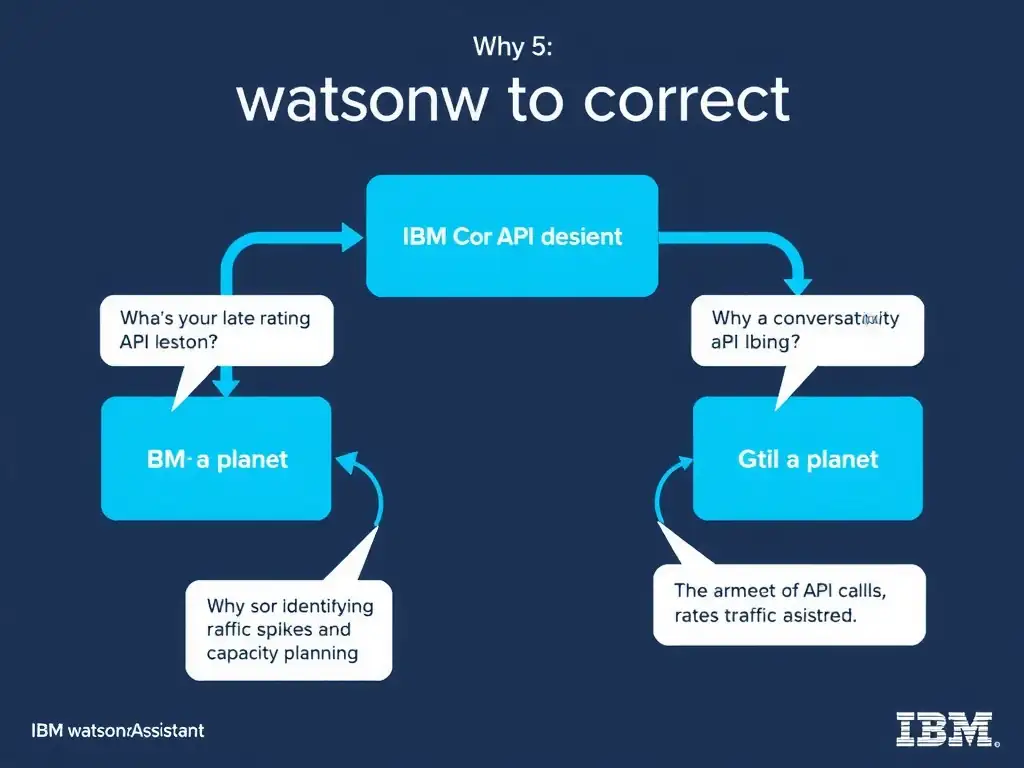 Educational infographic for IBM watsonx Assistant: visualize the concept of 'The rate of API calls to the assistant; useful for identifying traffic spikes and capacity planning' within the 'Domain 5: Administration' domain. Use a clean diagram or layered flow showing how this capability fits into a conversational AI lifecycle — labeled boxes for key components, arrows showing data or conversation flow, IBM blue/navy color palette with white text callouts highlighting why this answer is correct.
