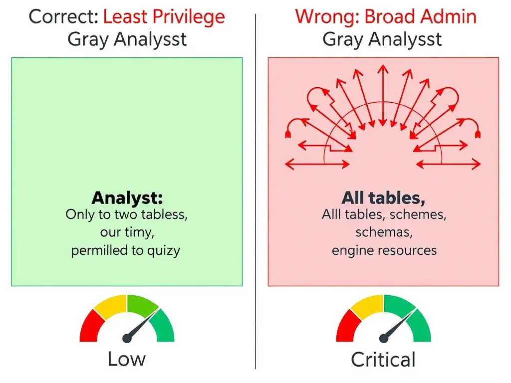 Clean technical infographic for IBM C9007300 certification illustrating: Use federation when data should be queried across sources without unnecessary mo. Show a labeled diagram with IBM watsonx.data branding on a dark navy background, with clear component boxes, directional arrows showing data or control flow, and a color-coded legend distinguishing correct vs. incorrect architectural patterns. Style: professional, IBM design language, suitable for exam study material.