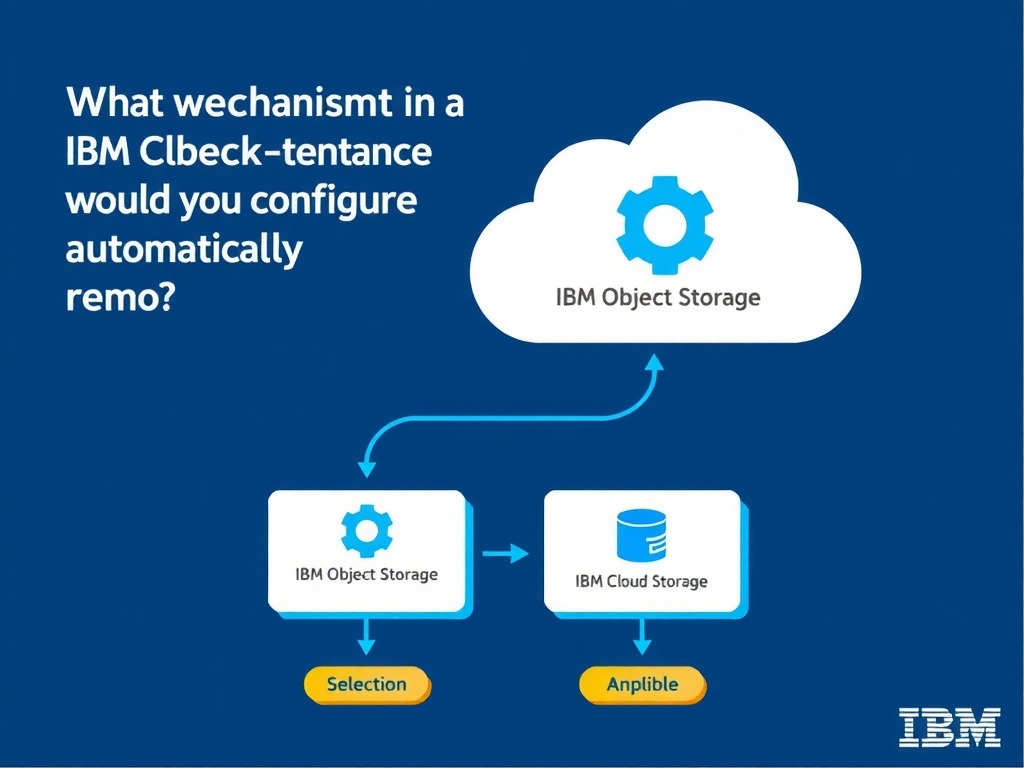 Educational infographic for IBM watsonx.data certification showing 'What mechanism in watsonx.data/Iceberg would you configure to automatically remo'. Illustrate the concept of 'An IBM Cloud Object Storage lifecycle rule combined with an ' with a clean technical diagram, data flow arrows, and labeled components on a dark blue background with IBM styling.