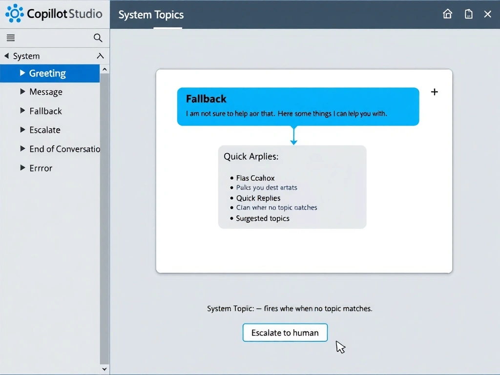 Three topic boxes ('Check Balance', 'Transfer Funds', 'View History') each showing a 'Redirect to topic: Authenticate User' node at the top (highlighted in blue). An arrow from each redirect node points to a central 'Authenticate User' topic box. From Authenticate User, a return arrow labeled 'Returns: isAuthenticated = true' goes back to each calling topic. Below each topic, the main logic nodes continue after authentication returns.
