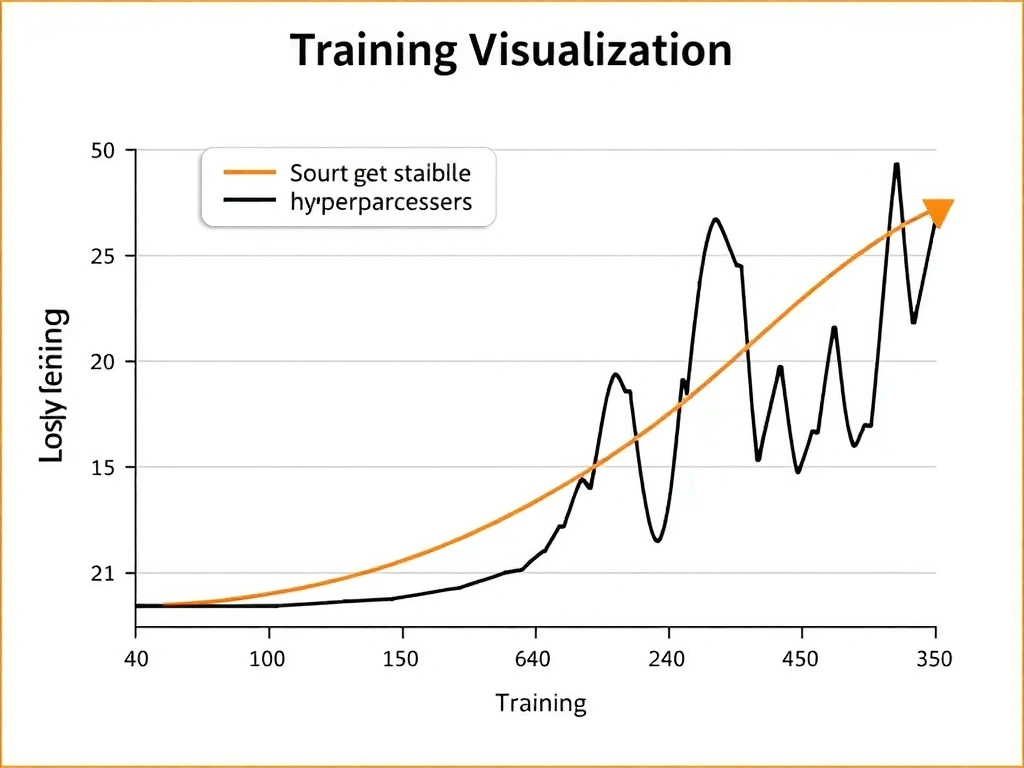 A dual-panel graph. Panel 1 shows a loss curve with wild oscillations due to a high/fluctuating learning rate overshooting local minima. Panel 2 shows a similar unstable curve caused by inconsistent data preprocessing, illustrating how input variance prevents gradient descent from reaching a steady state.